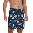 thumbnail image 2 of Sikiie Sea Creatures Mens Pajama Shorts, Lightweight Lounge Pant with Pockets Soft Sleep Pj Shorts for Men, 2 of 6