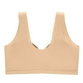thumbnail image 5 of VISALY Bras for Women, High Support Adjustable Strap Full Coverage Up Bras Comfortable No Underwire S, Wireless Bra, Cotton Underwear, Bras (Beige, 36), 5 of 10