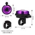 thumbnail image 5 of Classic Bike Bell, Aluminum Bicycle Bell, Loud Crisp Clear Sound Bicycle Bike Bell for Adults Kids,Black,1pcs-Purple&39.3inch/247cm, 5 of 7