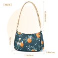 thumbnail image 3 of FORMRS Womens Shoulder Bag with Chain Strap Clutch Purse Cute Tote Handbag, Blue Oranges, 3 of 7