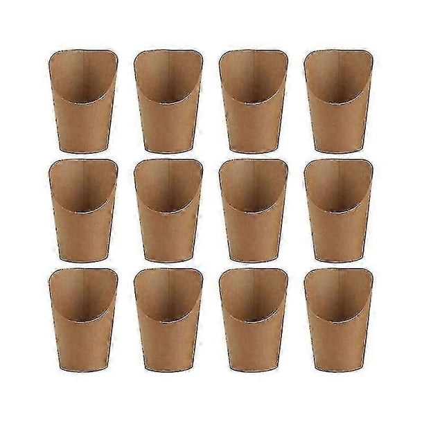 50pcs French Fries Snacks Storage Bags Kraft Paper Bag French Fries Holders
