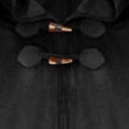thumbnail image 4 of WRFWUL Mens Renaissance Velvet Hooded Cloak Vintage Toggle Buttons Sorcerer Vampire Gothic Robe Halloween Cosplay Robe, 4 of 5