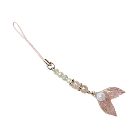 FENOHREFE Sweet Mermaids Love Keyring Portable Phone Lanyard Phone Charm Trendy Bag Charm for Daily Use Stylish Outfits