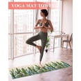 thumbnail image 2 of Green Cactus Yoga Towel for Hot Yoga Non Slip, Watercolor Summer Botanical Beige Yoga Mat Towel Absorbent Yoga Sweat Towels Microfiber Hot Yoga Blanket for Bikram Pilates 26"x70", 2 of 7