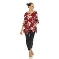 thumbnail image 5 of White Mark Women's Floral Blanche Tunic Top, 5 of 5