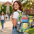 thumbnail image 3 of SEANATIVE Kids Clear Backpack with Front Pocket Adjustable Straps Transparent Clear Bag Girls See Through Travel Stadium School Bags PVC Bookbag, Lemon Pattern, 3 of 7