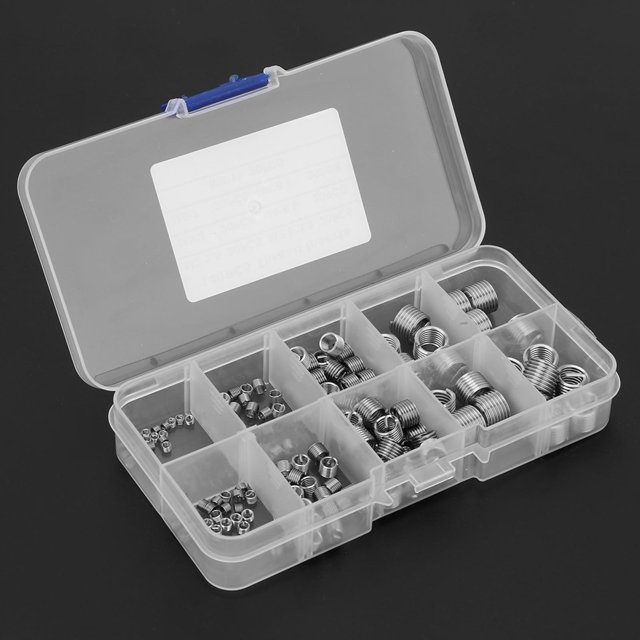 Kit de Inserción de Reparación de Rosca de Alambre Jadeshay Acero Inoxidable 140 Piezas