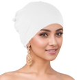 thumbnail image 4 of (Grey)Pure-Color Turban Hat for Ladies Stylish Breathable Headwear for All Season Wear, 4 of 5