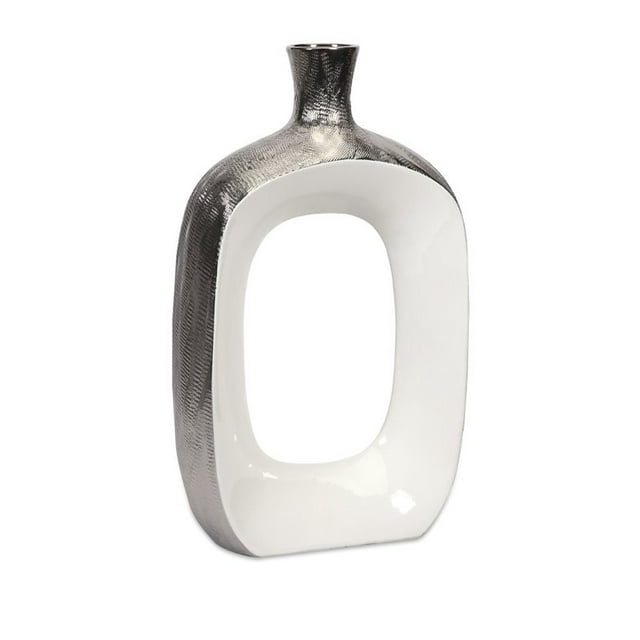 IMAX Corporation Riley Large Metallic Vase in Gray