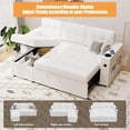 thumbnail image 5 of 84" L-Shaped Sleeper Sofa with Storage, USB Charging Ports & Cup Holders, Convertible Sectional Couch for Small Spaces, 5 of 9