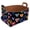 Multicolor 4, variant on Yellow and Blue Floral Storage Basket Collapsible Storage Bin, PU Foldable Basket Convenient Box Storage Organizer with Handles for Shelves Office Bedroom Closet Nursery Toys Laundry