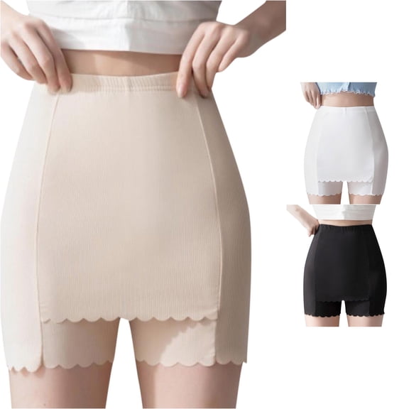 Women Shorts Ice Silk Bottoming Shorts Light Summer Three Quarter Pants Features plus Short Set for Women Skirt and Shirt Set for Women Underwear Size 5 Lace Shorts Seamless Womens