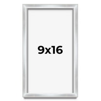 9x16 Frame Silver Whitewashed Wood Grain Solid Wood Shadow Box | 0.75 Inch Moulding Width | 0.75