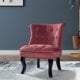 14 Karat Home Jane Upholstered Tufted Accent Chair in ROSEWOOD