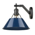 thumbnail image 2 of Yep by Golden Lighting Orwell 1-light Wall Sconce in Matte Black and Navy Blue shade, 2 of 4