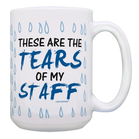 

ThisWear Boss Gifts for Women These Are the Tears of My Staff Boss Gag Gifts Gift 15oz Coffee Mug