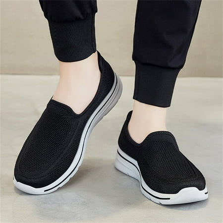 

Mackneog Summer And Autumn Men Sneakers Fly Woven Mesh Breathable And Comfortable Slip On Gift on Clearance