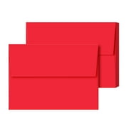 Red A2 Envelopes – Fits 4.25 x 5.5 Greeting Cards, Invitations, Photos, DIY Arts and Crafts – For Professional and Homemade Projects | 5 3/4" x 4 3/8" | 25 Per Pack
