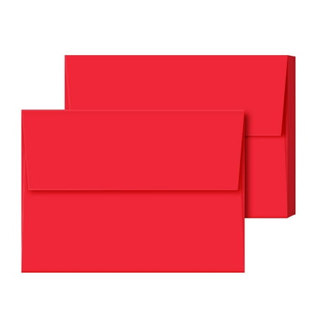 Red A2 Envelopes – Fits 4.25 x 5.5 Greeting Cards, Invitations, Photos, DIY Arts and Crafts – For Professional and Homemade Projects | 5 3/4" x 4 3/8" | 25 Per Pack
