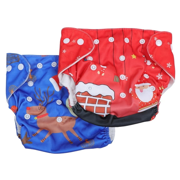 UPOUART 2-Pack Reusable Training Pants for Newborns, Assorted Colors, , Perfect for Christmas
