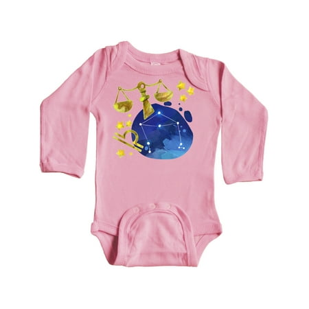 

Inktastic Libra Constellation Zodiac Sign Illustration Gift Baby Boy or Baby Girl Long Sleeve Bodysuit