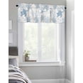 thumbnail image 4 of Curtain Valance for WindowsOcean Gradient Blue Grey Turtle Coral Kitchen Valances Rod Pocket Short Curtains,Marine Starfish Sea Shell Window Treatment Panel for Living Room Bathroom Bedroom, 4 of 8