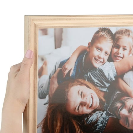 ArtToFrames 9x27 inch Clear Stain Picture Frame, White Wood Poster Frame (4091)