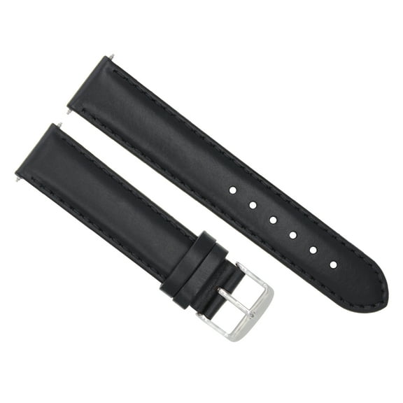 20MM LEATHER SMOOTH WATCH STRAP BAND FOR LONGINES CONQUEST WATERPROOF BLACK