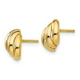 thumbnail image 2 of Real 14kt Yellow Gold Polished Fancy Post EarRings; for Adults and Teens, 2 of 3