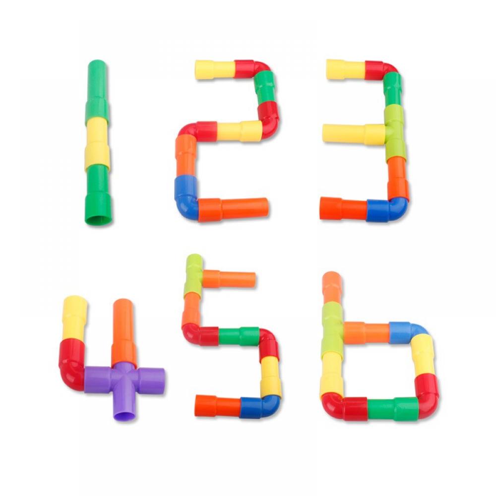 Velocity 38 PCS Children Educational Toy Baby Kids Pipeline Tunnel Block Model Toy DIY Assembling 3D Water Pipe Building