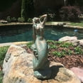 thumbnail image 4 of Homestyles 16 in. Bronze Patina Sexy Mermaid Sitting on Coastal Rock Beach Nautical Large Statue, 4 of 7