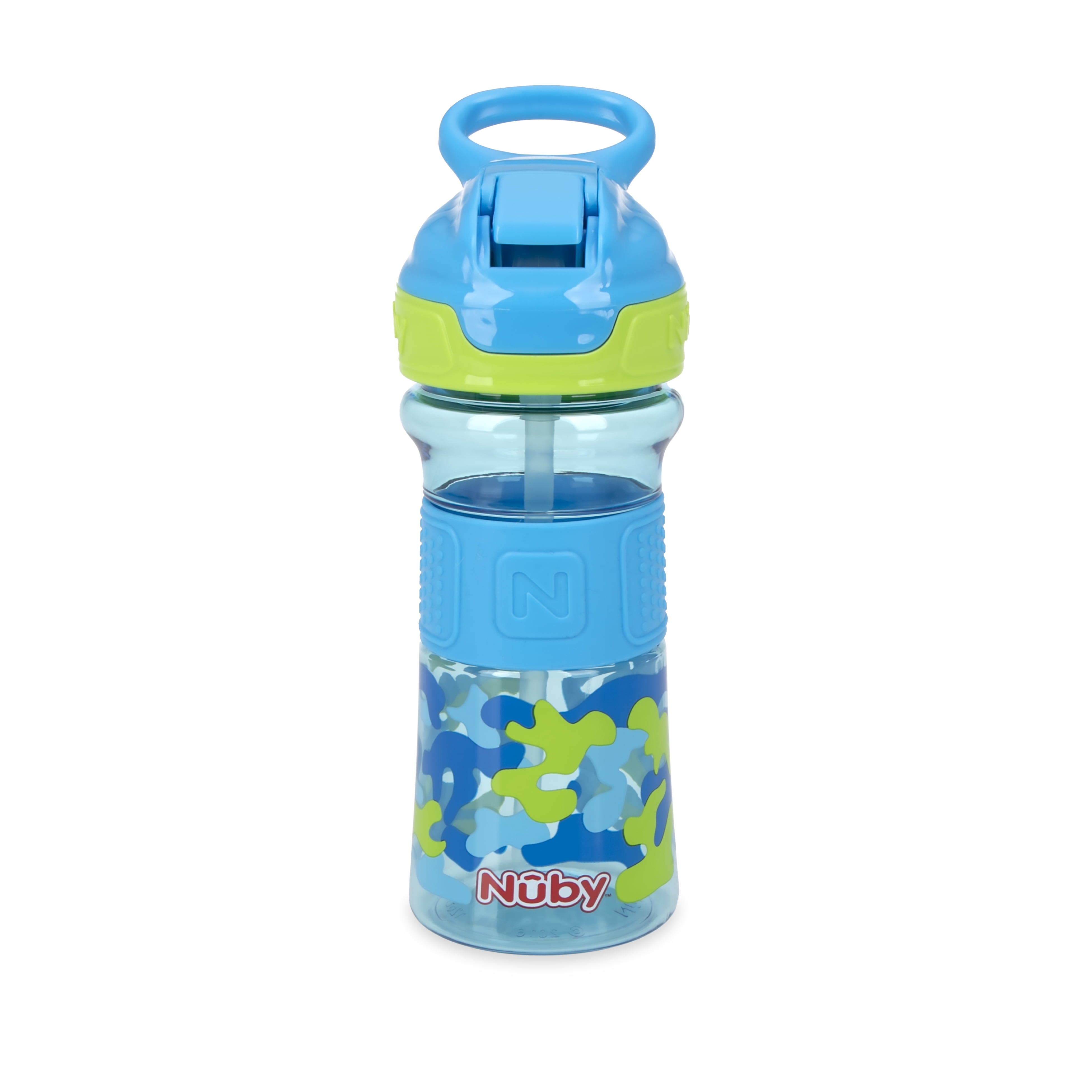 Nuby Printed Kids Pop Up Sipper Water Bottle, Colors May Vary, 1 Pack, 12  Oz., Multi