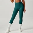 thumbnail image 4 of Celsior Compression Leggings with Pockets Pants for Workout Running Athletic Workout Yoga Pants Tummy Control Compression Smile Contour Activewear Tights Scrunch Butt Lifting Leggings L, 4 of 5
