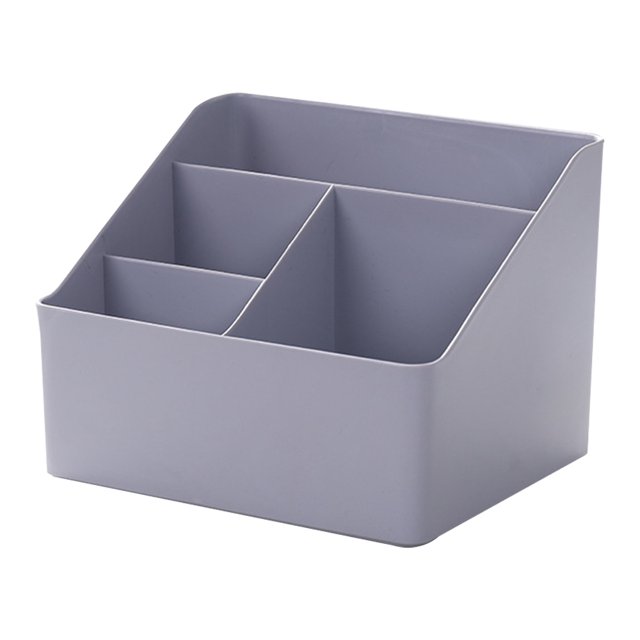 Organizador transparente de brochas de maquillaje, vitrina de cosméticos con compartimentos, caja de almacenamiento de escritorio