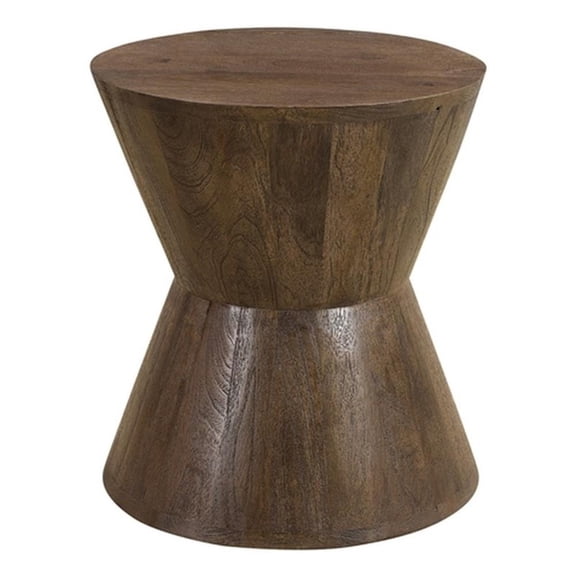 Pemberly Row Contemporary Solid Wood Coffee Table in Dark Brown