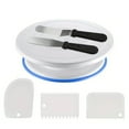 thumbnail image 2 of 6PC Non-Slip Cake Turntable Set-Rotating Cake Stand with 3 Scrapers, 2 Spatulas Icing Tools - Professional Baking Decorating Kit, 2 of 7