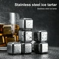 4/6/8Pcs Stainless Steel Whiskey Stones Reusable Ice Cubes for