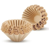 Unbleached Round Coffee Filters Natural Brown Paper Cone Filters for Drip Coffee Makers, Commercial & Home Use (50pcs)