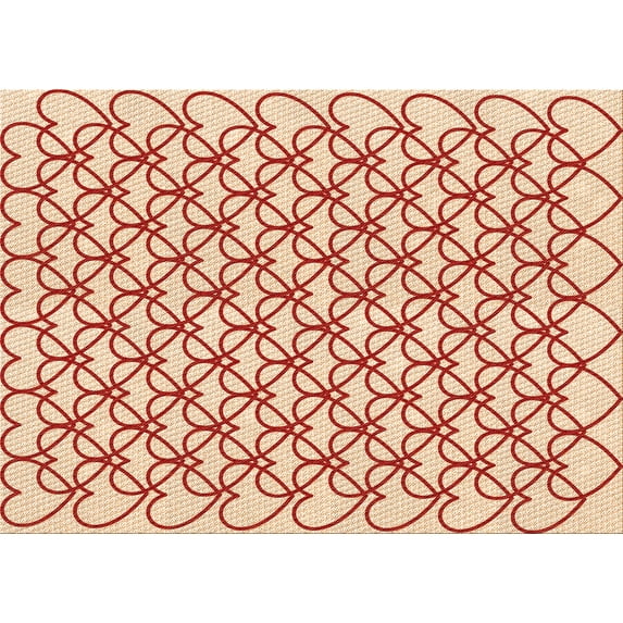 Ahgly Company Machine Washable Indoor Rectangle Transitional Bright Orange Area Rugs, 5' x 8'