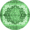 thumbnail image 1 of Ahgly Company Indoor Round Persian Emerald Green Traditional Area Rugs, 6' Round, 1 of 4