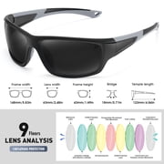 Polarized Sports Sunglasses for Men UV400 Protection Anti-Glare with Adjustable Strap for Fishing & Driving