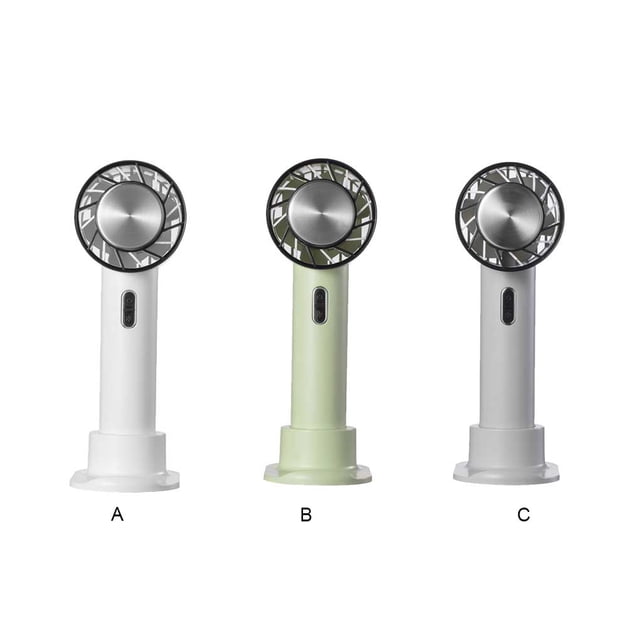 Mini Cooling Fan Personal Rechargeable Adjustable Portable Household Handheld Plastic Multifunctional Walking Neck Air Cooler White