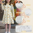 thumbnail image 6 of DISNIMO Corgi Dress Kids Ice Cream Dress Girls 5/6 Year Old Girl Outfits Dress Long Sleeve Kids Midi Dresses Child'S Swing Dress Girls Skater Dresses with Collars for Girls Button Down Dress, 6 of 7