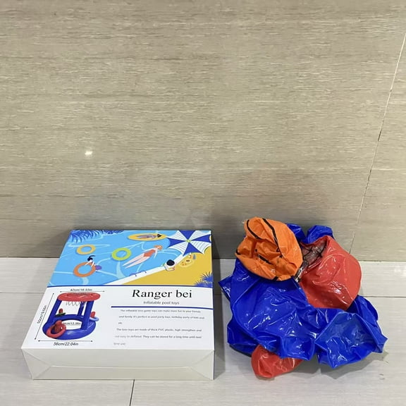 Ranger bei Inflatable pool toys,Pool Toys Games Set,Pool Basketball Hoop Inflatable Cross Ring Toss Game Pool Toys for Teens Adults and Family