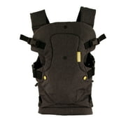 Infantino Flip Luxe 4-in-1 Convertible Baby Carrier, Ergonomic Infant to Toddler Carrier, Updated Lumbar Support, Premium Herringbone Fabric, 7-35 lbs, Unisex, Onyx