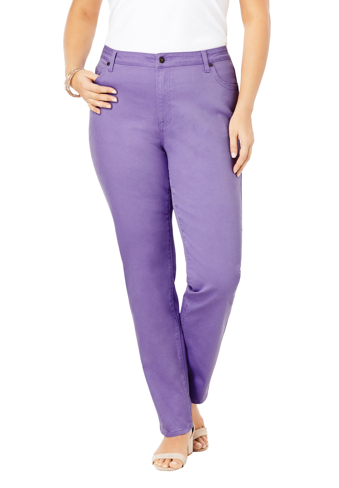 plus size purple jeans