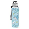 thumbnail image 2 of Cute Shark Starfish Summer Sport Water Bottle Tritan with Straw 1000ml Portable for Outdoor Daily Use, 2 of 7