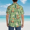 thumbnail image 4 of Picia Indian elephant Pattern Men's Hawaiian Shirt – Soft Cotton Regular Fit Short Sleeve Shirt, Casual Beach Shirt for Summer, Vacation, and Outdoor Wear,X-Large, 4 of 7