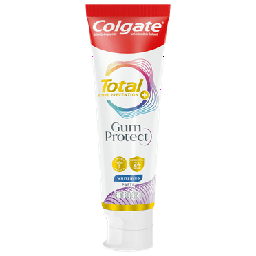 Colgate Total Active Prevention Gum Protect Whitening Toothpaste, Mint Flavor, 3.0 oz
