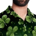 thumbnail image 5 of Saint Patrick's Day Men's Short Sleeve Poplin Shirt, Casual Printed Button Down, Summer Beach Hawaiian Shirts, Unisex, 5 of 6
